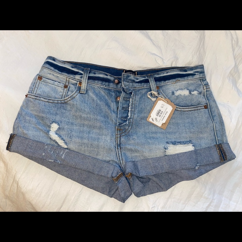 Mark Ashton Rolled Bottom Denim Shorts